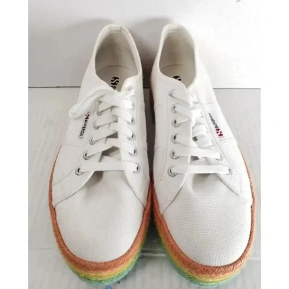 Superga Platform Rainbow Sneakers Unisex Men's 8 Women's‎ 9.5 - Picture 5 of 16